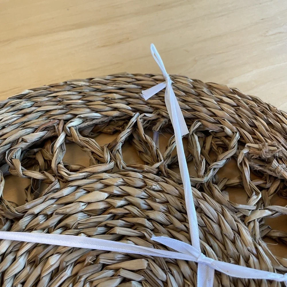 Style Sanctuary 15 Inch‎ Woven 100% Seagrass (2) Placemats Charger Kitchen